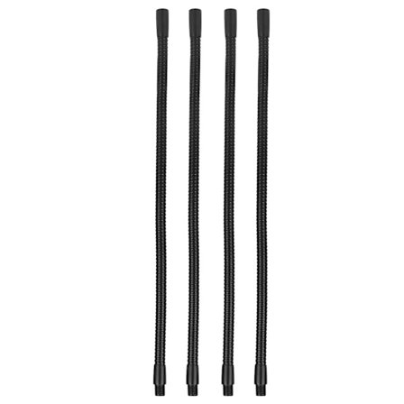 4 stk. Svanehals Lampe Slange Aluminium 10mm Kaliber Fleksibel Bordlampe Slange Belysningsbeslag 30cm