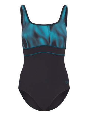 Womens Shaping Contoureclipse Printed 1 Piece Badedrakt Badetøy Svart Speedo*Betinget Tilbud