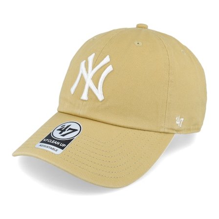 47 Brand - MLB Beige adjustable Cap - New York Yankees Clean Up Tan Adjustable @ Hatstore