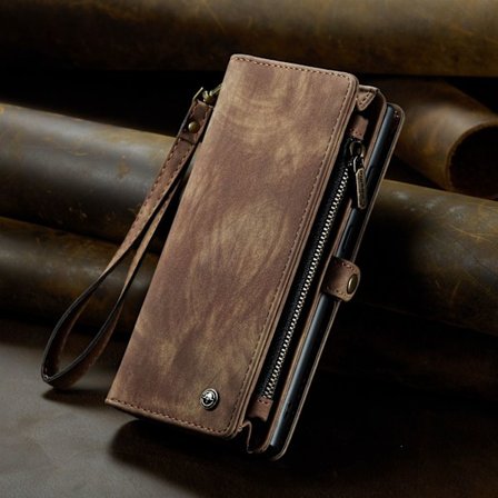 Deksel til iPhone 13 6.1 Mørkebrunt lær anti-fall