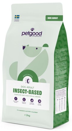 Petgood Insektsbaserat Premiumfoder Vuxen Hund 2 kg