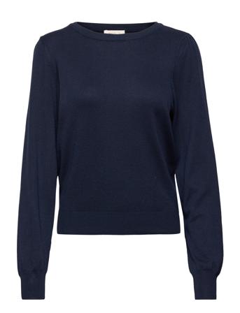 Peony Round Neck Pullover Blue Minus