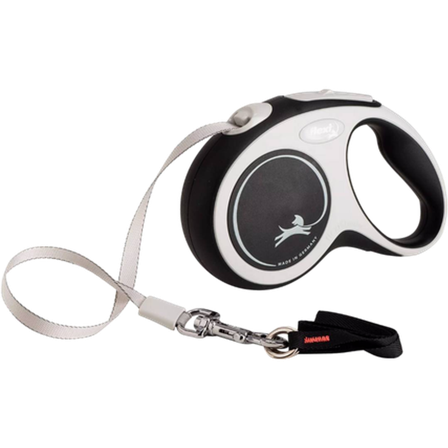 Flexi - Rullebånd New Comfort Tape 3m, XS max 12kg, Svart - Hund - Halsbånd - ZOO.no