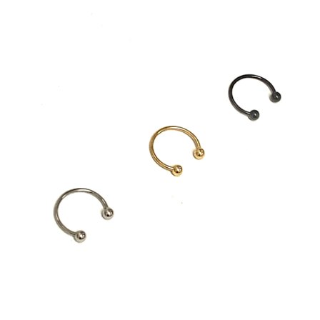 Extra tunn Hästsko Ring piercing(3st)