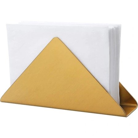 Dhrs Triangel Serviett Holder Rustfritt Stål Serviett Holder Organizer Gull Serviett H