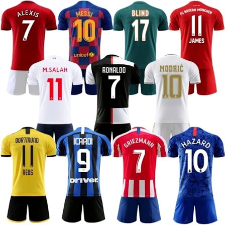 Parti fotballtrøye uniform sett barn fotballklær trøyer Mørkeblå Dark blue 4 XL