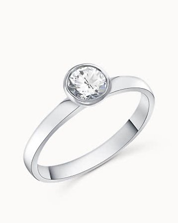 Diamantring Awa 950 Platina Naturlig Diamant 0.30 Carat - Forlovelsesringer & Gifteringer hos Vanbruun