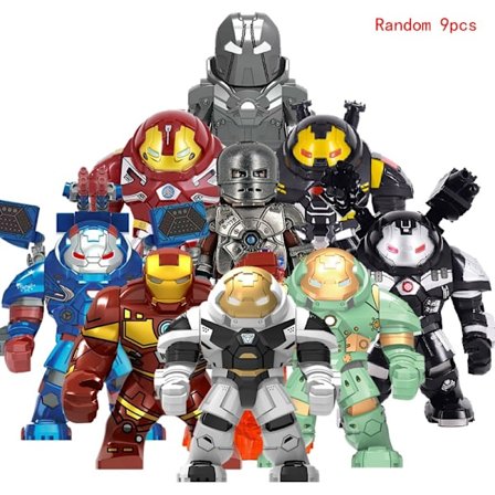 MOC Mini Anime Actionfigurer Marvel Superhjälte Stora karaktärer Byggstenar Klossar DIY Hot Toys för BARN Födelsedagspresenter