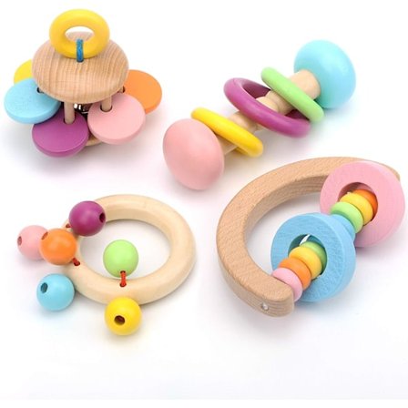 Papegøye Naturlig Stor Fuglelek, Papegøye Papegøye DIY Håndholdt Interaktivt Leker, Ara Fot Leker 4-Pakk, Tilfeldige Farger