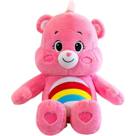 Care Bear, Mykt kosedyr teddybjørn for barn, myke teddybjørner egnet for jenter og gutter fra 3 år (rosa)