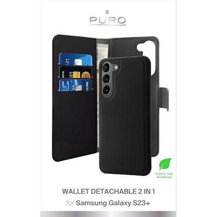 Samsung Galaxy S23+ wallet, detachable, black