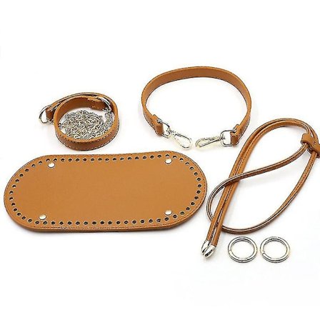 5 stk./sæt DIY håndlavet hæklet håndtaske taske tilbehør (Brun)