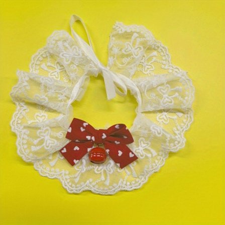 Elegant rosett klocka katt haklapp dregel handduk söt husdjursdekoration rosett hundhalsduk söt