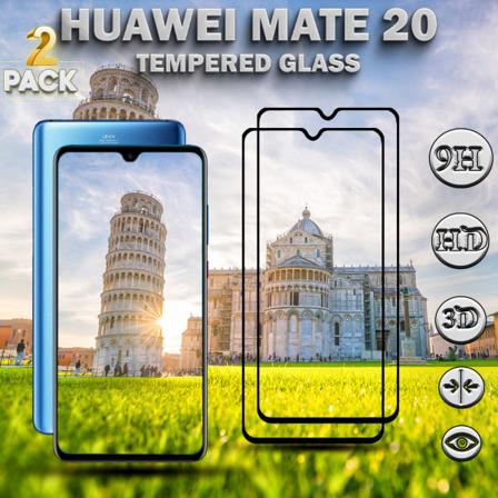 2-Pack Huawei Mate 20 - Härdat Glas 9H – Super kvalitet 3D Skärmskydd