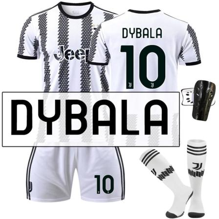 22-23 Uusi versio Juventus nro 7 Hovey nro 10 Pogba 22 Di Maria 10 Dybala Jalkapallopaita Setti No. 10 Dybala with socks + gear #28