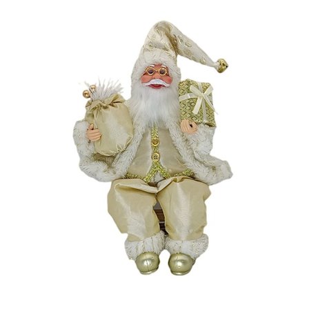 14'' Sittende Julenissefigurer Julefigurpynt Hengende juletrepynt Nisse for dukkeleke Samlestatuer