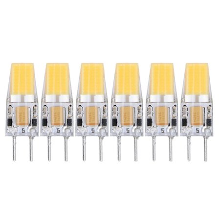 Silikon LED-lampa GY6.35 Glödlampa 5W AC DC12V COB Ljus Energisparlampa 6-pack