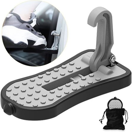 Auton ovenpoljin, U-muotoinen jalkapoljin katolla Helppo pääsy katolle Liukumaton Monitoiminen Universaali auton poljin (16cm, Hopea)