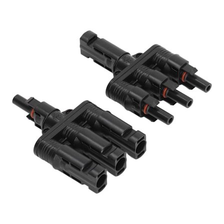 1000VDC Solpanel Konnektorer PPO Kobber Fortinnet 3 til 1 T Type Fotovoltaisk Adapter Udendørs Brug