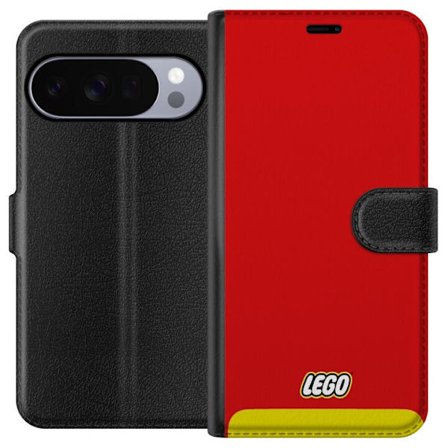 Kompatibelt Plånboksfodral till Google Google Pixel 10 Pro XL Lego Röd Gul Poster Byggklossar Officiell Logotyp Leksaker Retro Vintage Design Klassi