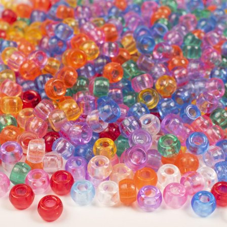 PLAYBOX Kongopärlor transparenta 1000/fp - Lyreco - Skola och förskola - Hobbymaterial - Pärlor