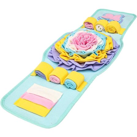 Interaktiv Snusemåtte til Hunde – Et stressreducerende og hjernetrænende pædagogisk legetøj, der passer til alle kropstyper (blå snusemåtte)