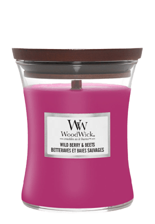 WoodWick Hourglass Wild Berry & Beets Medium Ljus ljusstakar Röd 276 g