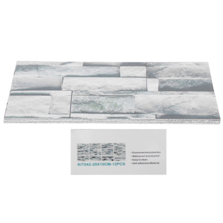 12 kpl PVC-laattatarra Vedenpitävä itseliimautuva kylpyhuoneen keittiön olohuoneen sisustuksen lattiatarra (KIT042)