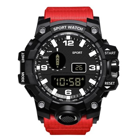 Vattentät watch El Light 12/24 timmars väckarklocka Watch