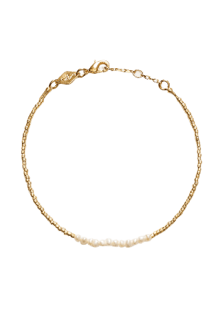 Anni Lu Slim Pearly Bracelet Armband Dam Guld ONESIZE