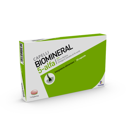 Biomineral 5 Alfa 30 Capsule - Integratore Capelli Fortezza