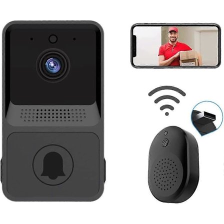 Trådlös Dörrklocka Kamera med RingsignalWiFi Smart Foto Dörrklocka KitIP65 Vattentät