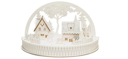 Konstsmide 3280-210 Siluettlampa hus och snögubbe, Belysning