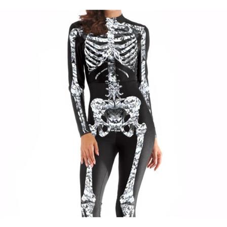 Kvinnors halloween skalle 3D printed body Style4 L