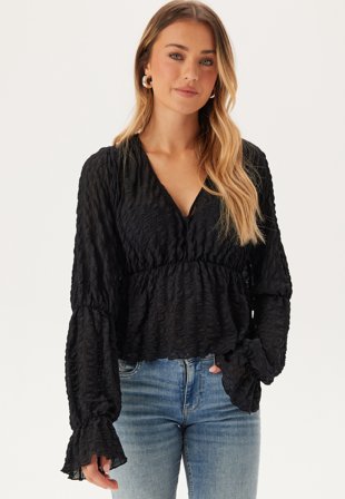 BUBBLEROOM V-Neck Flounce Blouse Klær