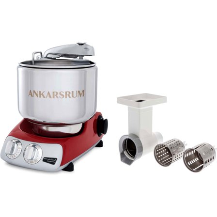 Ankarsrum Assistent AKM 6230 røremaskine + grøntsagssnitter, rød | KitchenOne