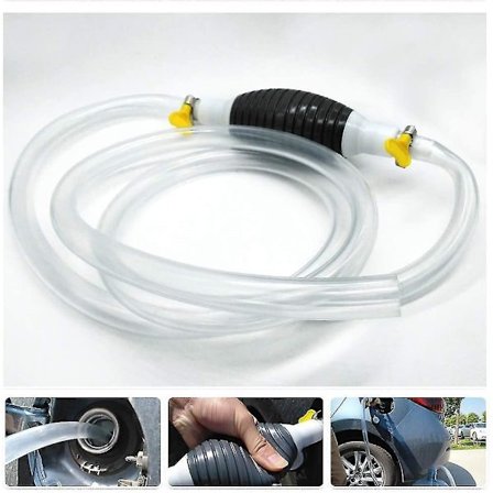 Newest Manual Fuel Transfer Pump Portable Siphon High Flow Hand Pump Manual For Petrol Gas Petrol Diesel Oil Liquid Fish Tank With 2m Siphon Hose