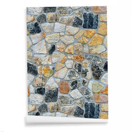 45cmx10m Simulert Stein Tapet Hjem Teglstein Korn Veggklistremerke Fargerikt Steinmønster