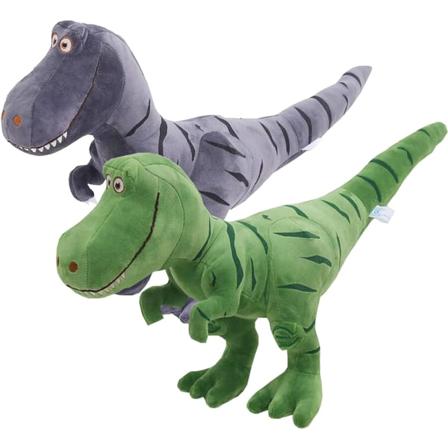 2PCS Fylte Dinosaur Plysj Dukke 3D Tegneserie Plysj Leke T-Rex Tyran