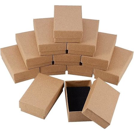 24 stk Små Papkasser Smykkeæske Med Lmell Låg Til Halskæde Ring