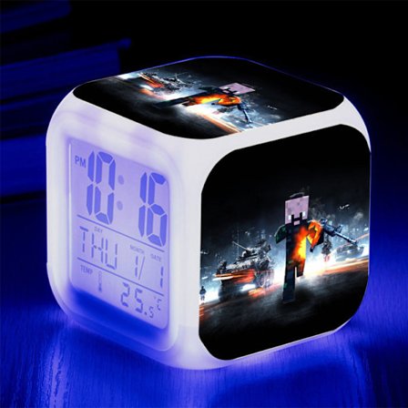 Min värld väckarklocka ledde lysande nattljus 19#