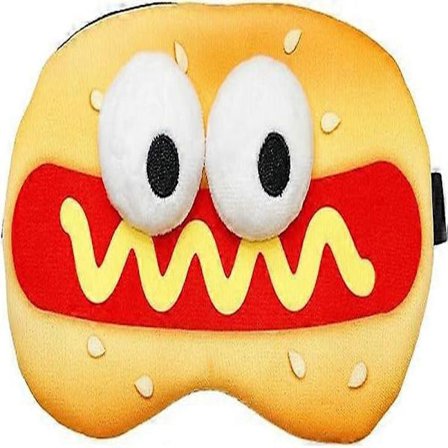 Sovemasker, søt plysj sovemaske lett justerbar øyenskygge fuskepelsmaske for kvinner menn søvn reise lur