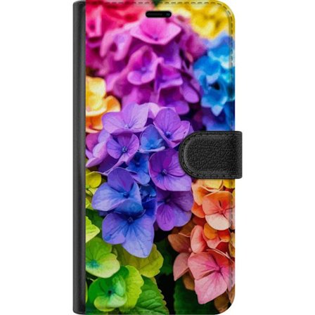 Kompatibelt Lommeboketui til Samsung Samsung Galaxy A36 Hydrangea blomster hortensia blomster fargerike regnbue blomstermønster rosa blå lilla gul o