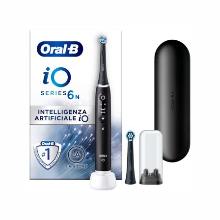 Oral-B iO6 Spazzolino Elettrico Ricaricabile Nero Con Custodia Da