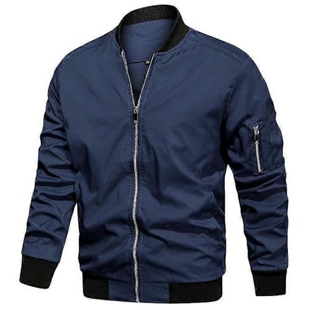 Lett Bomberjakke for Menn Vår Høst Casual Flight Pilot Varsity Baseball Jakke USA Størrelse LGL