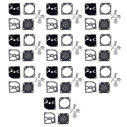 10 sett forgasser reparasjonssett trimmer deler Rb-100 pakning membran for Hs45 Fs55 Fs38 Bg45 Mm55 413
