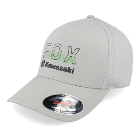 Fox - Gris flexfit Gorra - Fox X Kawi Steel Grey Flexfit @ Hatstore