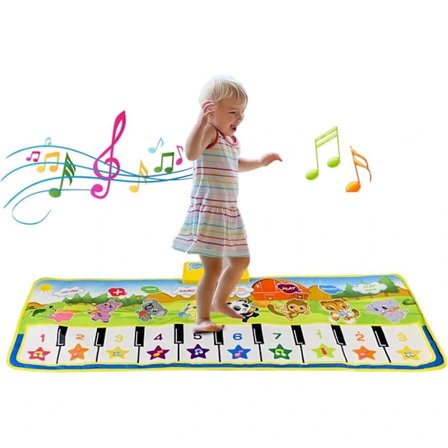 Tanssimatto pianomusiikilla, opettavaiset musiikkilelut 2–6-vuotiaille, lahjoja 2–6-vuotiaille (Vihreä)