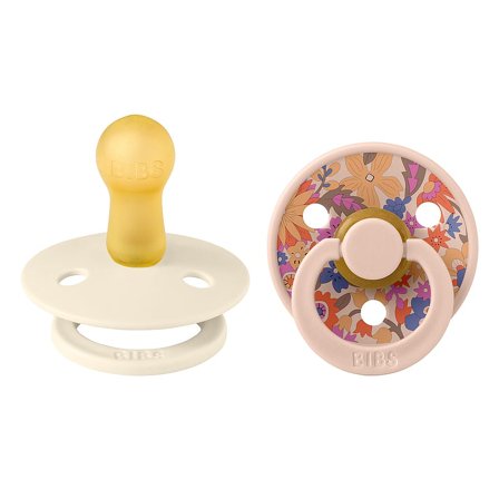 BIBS BIBS x Liberty Colour June Bloss Bloss Sut Latex 2-pak Blush Mix Str. 2, Børn & Forældre, Sutter, Latexsutter