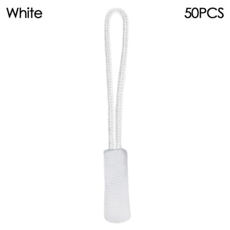 50 st Blixtlås Dragsladd Repavdragare VIT White